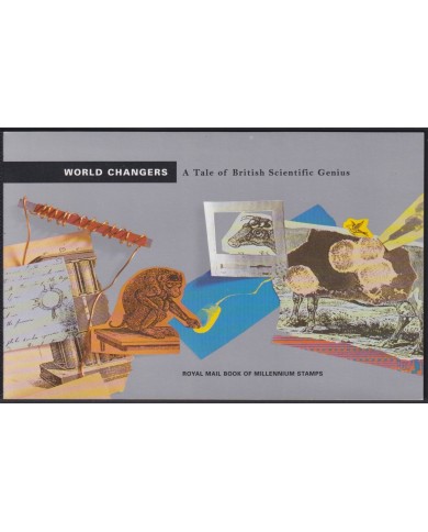 F-EX59287 UK ENGLAND MNH 1999 BOOKLED DARWIN FARADAY BIRD ELECTRIC MACHIN.