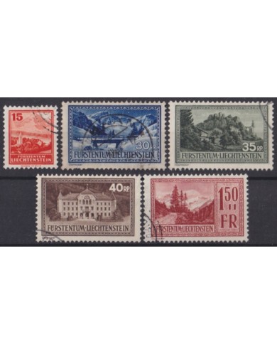 F-EX58958 LIECHTENSTEIN USED 1935 LANDSCAPE BRIDGE ARCHITECTURE. +25€.