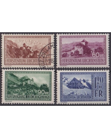 F-EX58959 LIECHTENSTEIN USED 1934 LANDSCAPE CASTLE ARCHITECTURE. +35€.