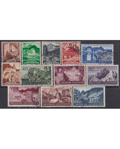F-EX58969 LIECHTENSTEIN USED 1937-8 LANDSCAPE CASTLE ARCHITECTURE. +90€.