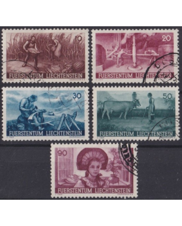 F-EX58960 LIECHTENSTEIN USED 1941 LANDSCAPE AGRICULTURAL PROPAGANDA. +35€.