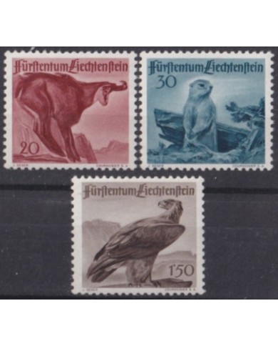 F-EX58967 LIECHTENSTEIN MH 1947 WILDLIFE HUNTING ANIMALS BIRD. +15€.