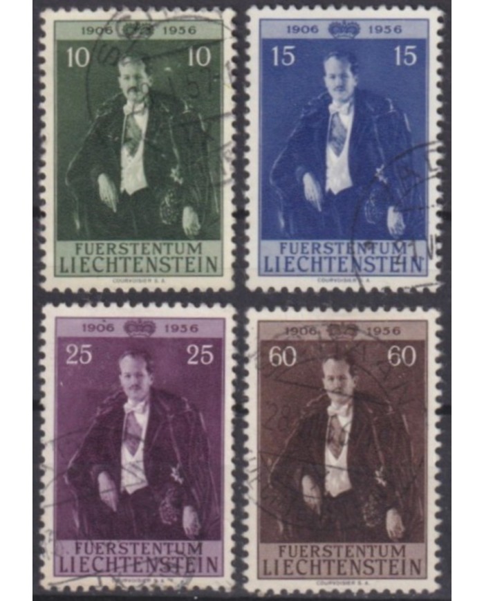F-EX58981 LIECHTENSTEIN USED 1956 BIRTHDAY PRINCE FRANCIS JOSEPH II. +15€.