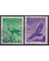 F-EX58988 LIECHTENSTEIN USED 1934-36 BIRDS AVES PAJAROS EAGLES. +80€.