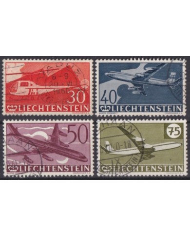 F-EX58989 LIECHTENSTEIN USED 1960 AIRMAIL AVION AIRPLANE.