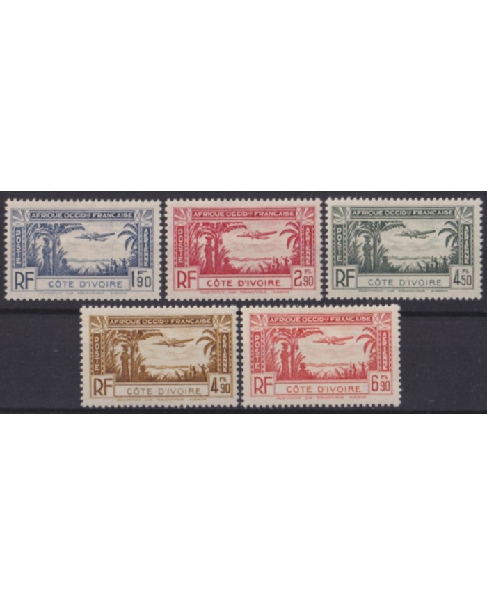 F-EX58994 IVORY COAST MH 1940 AIRMAIL AVION AIRPLANE.