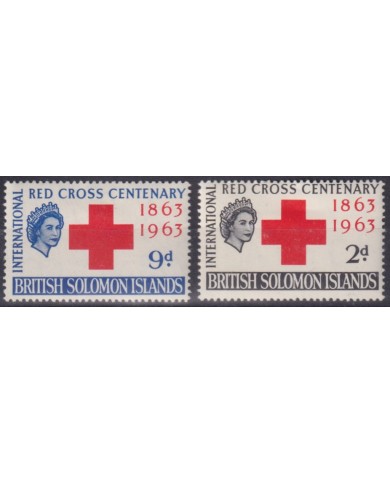 F-EX58992 SOLOMON IS MH 1963 RED CROSS.
