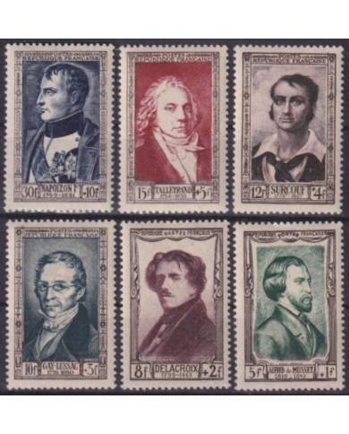 F-EX59010 FRANCE MLH 1951 NATIONAL RELIEF NAPOLEON DELACROIX TALLEYRAND.