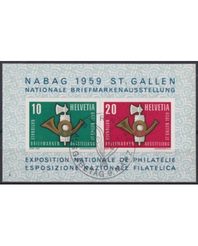 F-EX59012 SWITZERLAND USED 1959 ST GALLEN NABAG NATIONAL PHILATELIC EXPO.