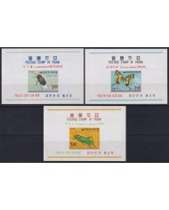 F-EX59014 KOREA MNH 1966 WILDLIFE SHEET INSECTS BEETLE BUTTERFLIES PAPILLON.