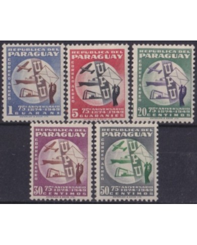 F-EX59296 PARAGUAY MH 1950 AIRMAIL 75 ANNIV OF UPU.