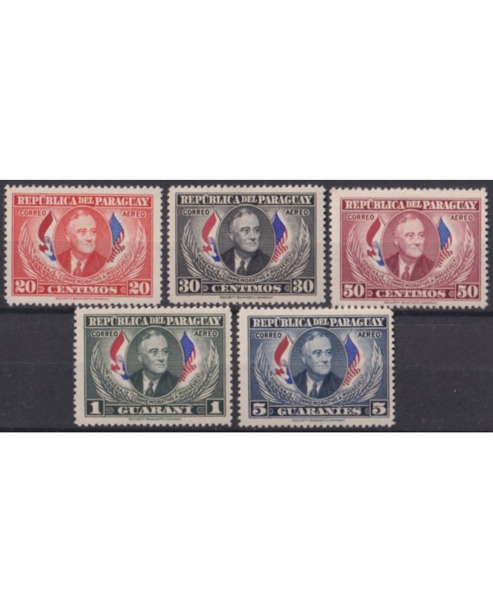 F-EX59295 PARAGUAY MH 1950 AIRMAIL US PRESIDENT FRANKLIN DELANO ROOSEVELT.
