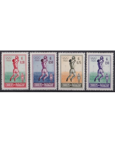 F-EX59332 PARAGUAY MNH 1960 OLYMPIC GAMES ROMA BASKETBALL.