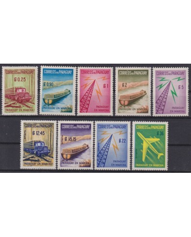 F-EX59336 PARAGUAY MNH 1961 PARAGUAY EN MARCHA ENERGY ELECTRICITY INDUSTRY.