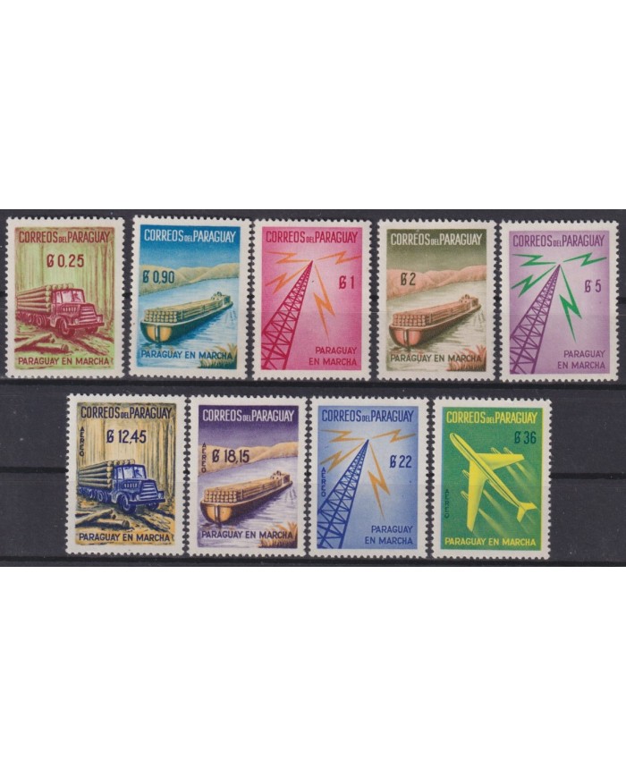 F-EX59336 PARAGUAY MNH 1961 PARAGUAY EN MARCHA ENERGY ELECTRICITY INDUSTRY.