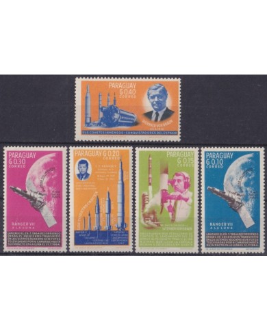 F-EX59318 PARAGUAY MNH 1964 SPACE KENNEDY VON BRAUN ASTRONAUTIC COSMOS.