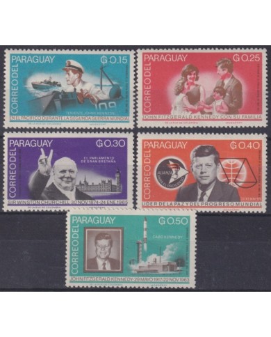 F-EX59316 PARAGUAY MNH 1965 JOHN FITZGERALD KENNEDY SPACE SHIP.
