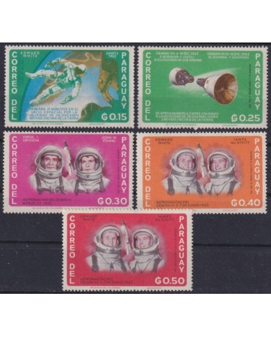 F-EX59313 PARAGUAY MH 1966 GEMINI PROYECT SCIENCE SPACE ASTRONAUTICS.