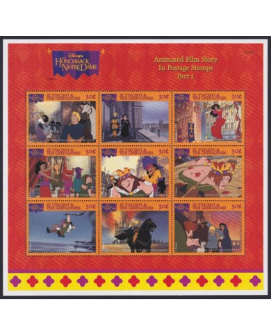 F-EX58028 ST VINCENT & GRENADINES MNH 1986 DISNEY HUNCHBACK NOTRE DAME.