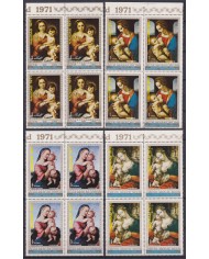 F-EX59139 GUINEA EQUATORIAL MNH 1971 CHRISTMAS NAVIDAD ART PAINTING BLOCK 4.