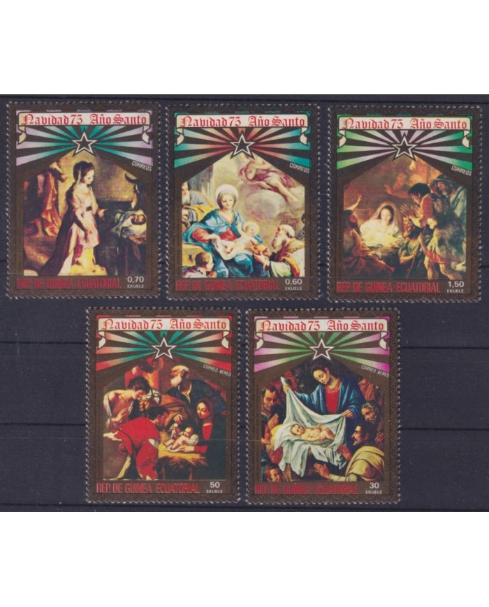 F-EX59140 GUINEA EQUATORIAL MNH 1975 CHRISTMAS NAVIDAD ART PAINTING.