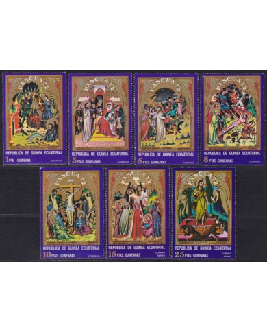 F-EX59142 GUINEA EQUATORIAL MNH 1972 EASTER PASCUA ART PAINTING.