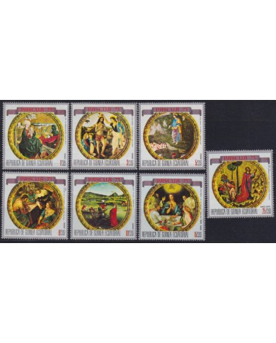 F-EX59143 GUINEA EQUATORIAL MNH 1973 EASTER PASCUA ART PAINTING.