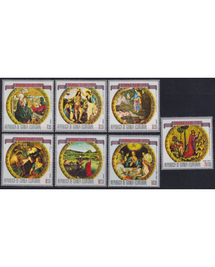 F-EX59143 GUINEA EQUATORIAL MNH 1973 EASTER PASCUA ART PAINTING.