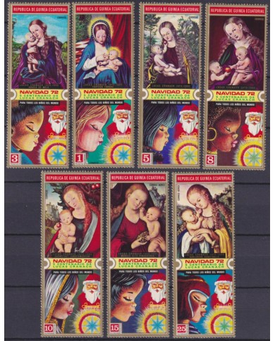 F-EX58411 GUINEA EQUATORIAL MNH 1972 CHRISTMAS NAVIDAD ART PAINTING.