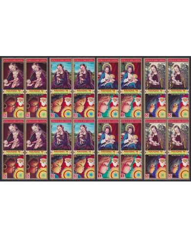 F-EX58410 GUINEA EQUATORIAL MNH 1972 CHRISTMAS NAVIDAD ART PAINTING BLOCK 4.