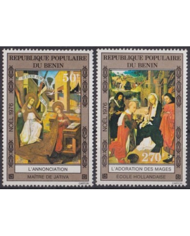 F-EX59172 BENIN MNH 1975 CHRISTMAS NAVIDAD ART PAINTING.