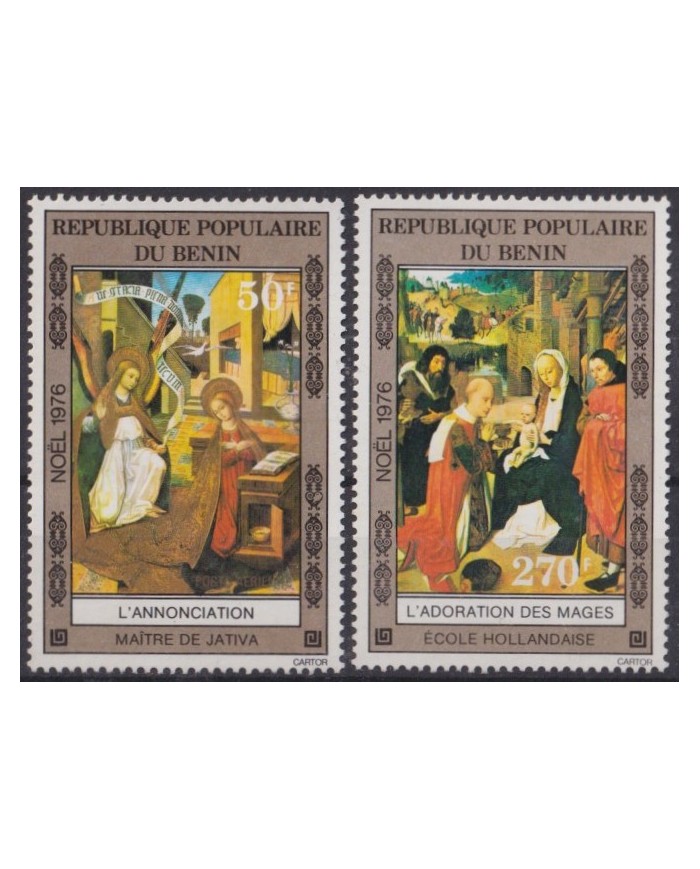 F-EX59172 BENIN MNH 1975 CHRISTMAS NAVIDAD ART PAINTING.