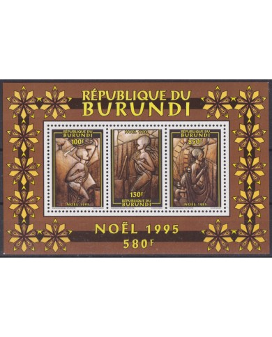 F-EX59265 BURUNDI MNH 1995 CHRISTMAS NAVIDAD ART CHILDREN SYLVESTRE.