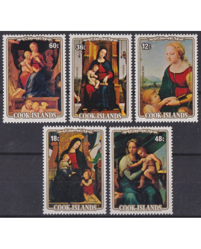 F-EX59259 COOK IS MNH 1983 CHRISTMAS NAVIDAD ART PAINTING RAPHAEL SANZIO.