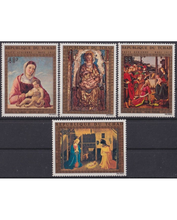 F-EX59253 DAHOMEY MNH 1972 CHRISTMAS NAVIDAD ART PAINTING BELLINI.