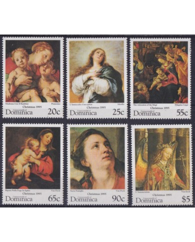 F-EX59247 DOMINICA MNH 1995 CHRISTMAS NAVIDAD ART PAINTING.