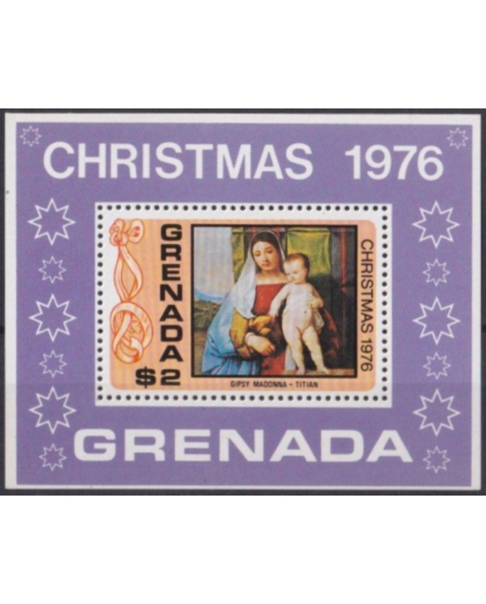 F-EX59182 GRENADA MNH 1976 CHRISTMAS NAVIDAD ART PAINTING MADONNA TITIAN.