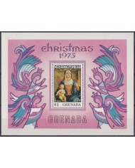 F-EX59179 GRENADA MNH 1975 CHRISTMAS NAVIDAD ART PAINTING MADONNA BELLINI.