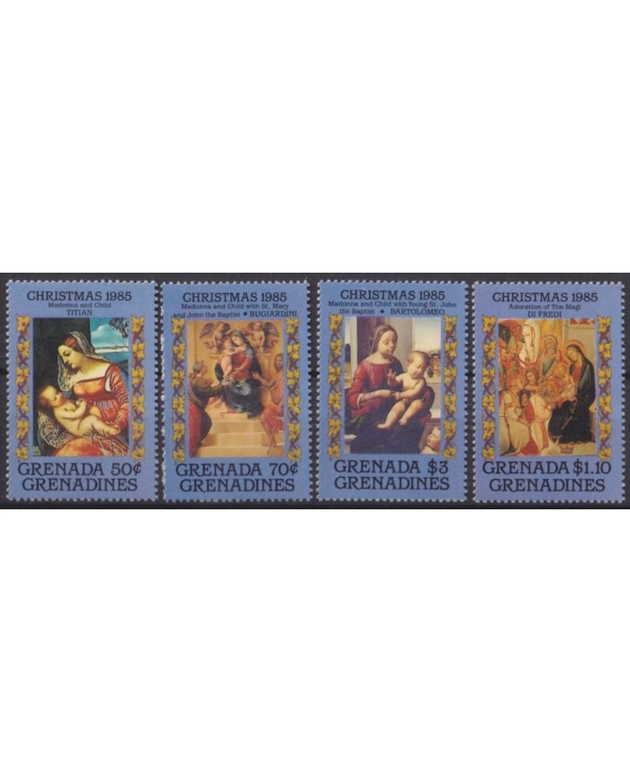 F-EX59204 GRENADA & GRENADINES MNH 1985 CHRISTMAS NAVIDAD ART PAINTING TITIAN DI FREDI.