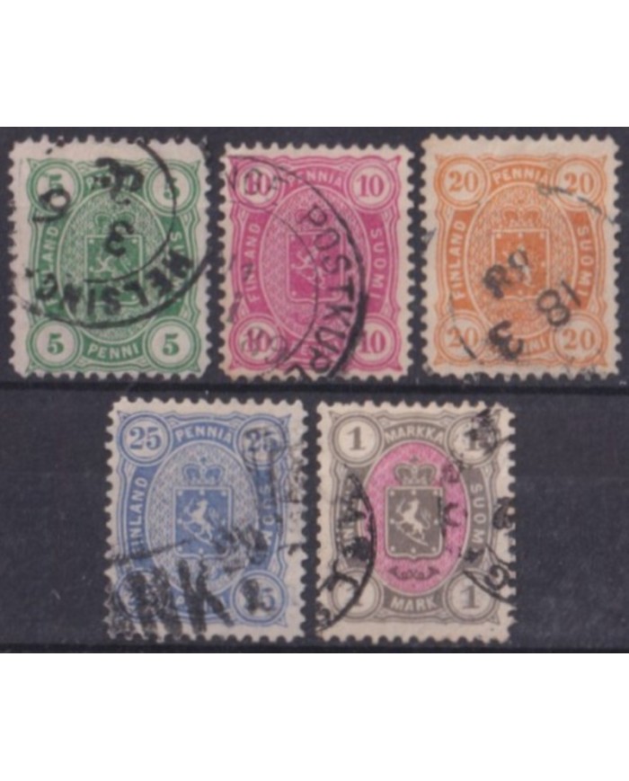 F-EX59350 FINLAND SOUMI RUSSIA OCCUPATION USED 1885 PERFORATION.12 1/2.