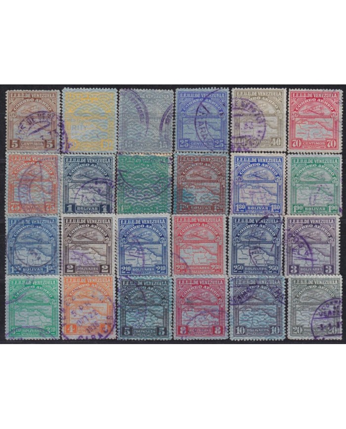 F-EX58425 VENEZUELA 1932 AIRMAIL AVION AIRPLANE SECURITY PAPER + 140€.
