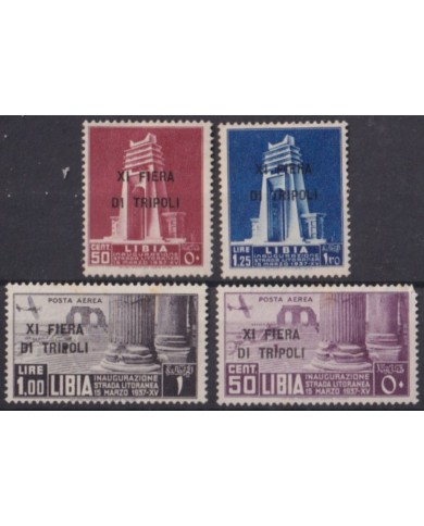 F-EX55364 LIBIA 1937 NO GUMA FAIR OF TRIPOLI ARCHAELOGY + 60€.