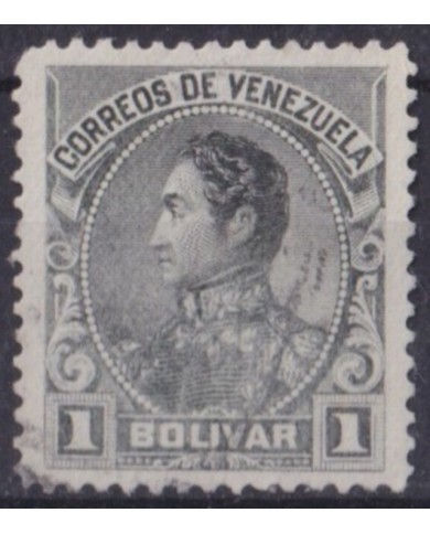 F-EX56464 VENEZUELA 1902 1 BOLIVAR OVERPRINT 1900 REMOVED FORGERY.
