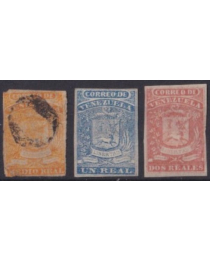 F-EX56472 VENEZUELA 1859-60 COAT OF ARMS CLASSIC STAMPS LOT +280€.