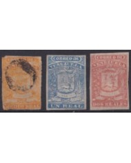 F-EX56472 VENEZUELA 1859-60 COAT OF ARMS CLASSIC STAMPS LOT +280€.