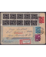 F-EX56591 GERMANY 1947 OCCUPATION ZONE REG COVER MAGDEBURG.