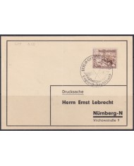F-EX56655 GERMANY 193? SOCCER CUP GERMANY – ENGLAND CANCEL CARD.
