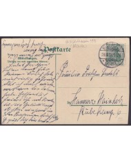 F-EX56757 GERMANY 1911 ILLUSTRATED CARD EQUESTRIAN REG.5 ALSACE.