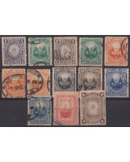 F-EX56953 PERU 1884-86 COAT OF ARMS HIGHT VALUE +100€.