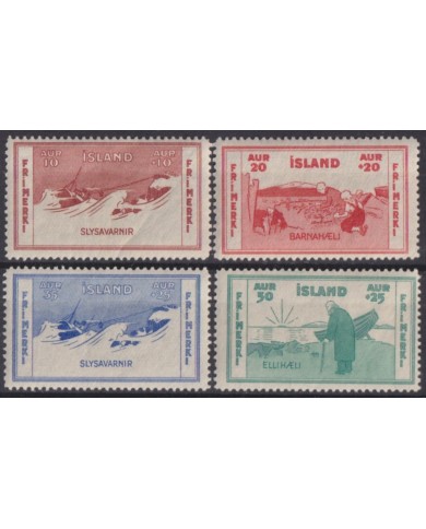 F-EX59362 ICELAND ISLAND MH 1933 PHILANTROPY ASSOCIATION SURTAX +12€.